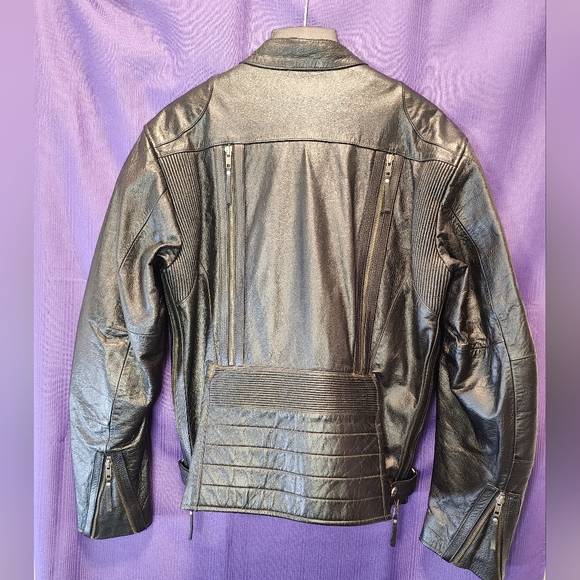 Harley-Davidson Men's Vintage Leather Motorcycle Jacket Size Medium - Picture 9 of 16